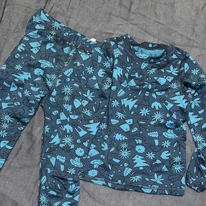 REI 3T thermal set with blue and black Design